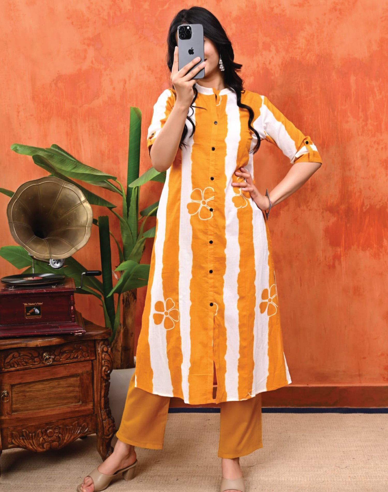 Jaipur print - Aline cord -set